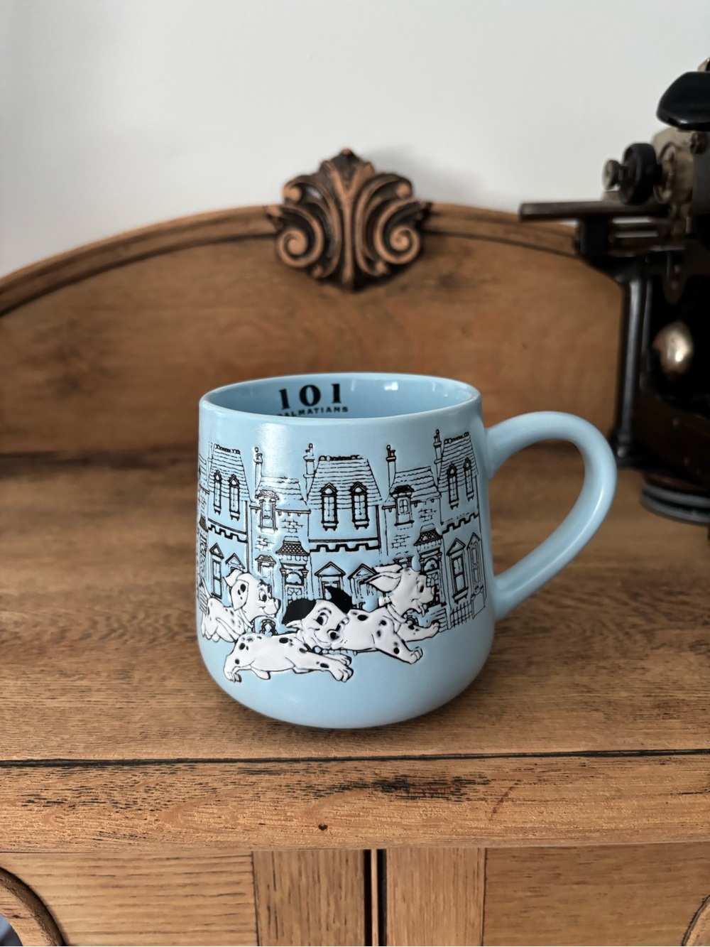 Disney 101 Dalmatians Blue Ceramic Mug with Illustrated City Scene